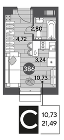 25 м², квартира-студия 4 200 000 ₽ - изображение 32