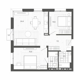 65,7 м², 3-комнатная квартира 9 395 000 ₽ - изображение 8