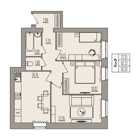 80 м², 3-комнатная квартира 9 100 000 ₽ - изображение 108