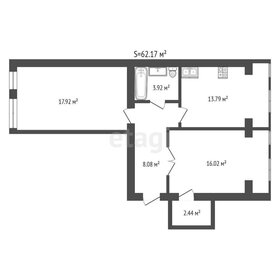 Квартира 62,2 м², 2-комнатная - изображение 1