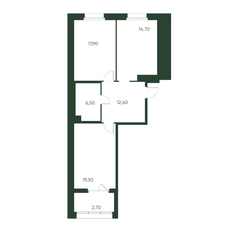 Квартира 73,7 м², 2-комнатная - изображение 3
