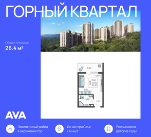 26,4 м², квартира-студия 9 213 600 ₽ - изображение 6