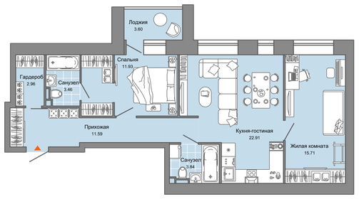 76 м², 3-комнатная квартира 8 713 038 ₽ - изображение 26