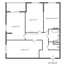 Квартира 96,6 м², 3-комнатная - изображение 2