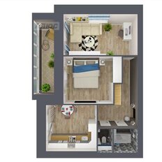 Квартира 62,5 м², 2-комнатная - изображение 4