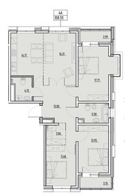 Квартира 108,6 м², 4-комнатная - изображение 1