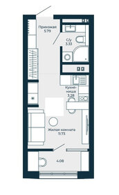 Квартира 28 м², студия - изображение 1