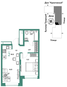 42 м², 2-комнатная квартира 3 700 000 ₽ - изображение 83