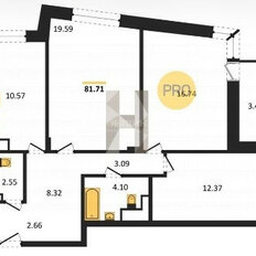 Квартира 81,7 м², 3-комнатная - изображение 3