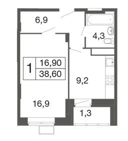 34 м², 1-комнатная квартира 5 900 000 ₽ - изображение 25