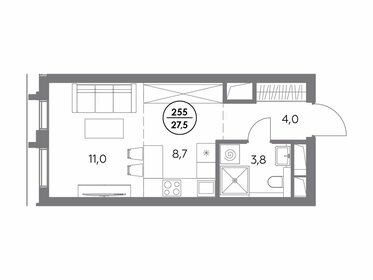 27,6 м², квартира-студия 15 097 200 ₽ - изображение 7