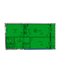 Квартира 78,9 м², 3-комнатная - изображение 1