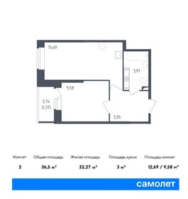 36,4 м², 1-комнатная квартира 9 672 376 ₽ - изображение 37