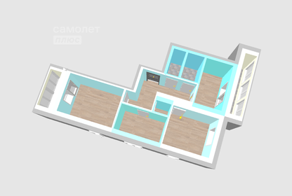 Квартира 68,2 м², 3-комнатная - изображение 3