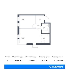 Квартира 40,9 м², 1-комнатная - изображение 1