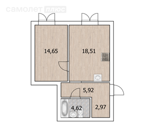 46,9 м², 2-комнатная квартира 10 500 000 ₽ - изображение 67