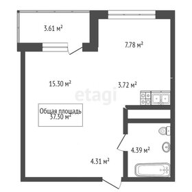 Квартира 37,3 м², 1-комнатная - изображение 2