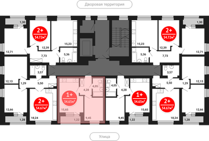 Квартира 34,7 м², 1-комнатная - изображение 2