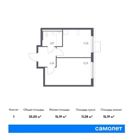 Квартира 35 м², 1-комнатная - изображение 1