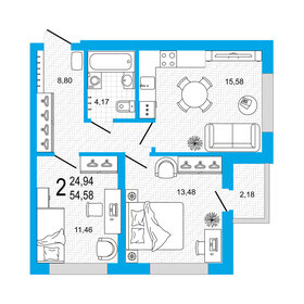 95 м², 3-комнатная квартира 13 300 000 ₽ - изображение 81