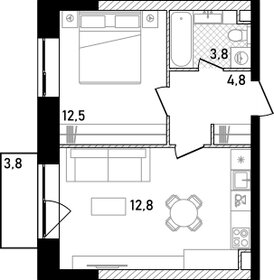 19,3 м², 1-комнатные апартаменты 4 500 000 ₽ - изображение 111