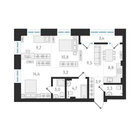 Квартира 70,3 м², 4-комнатная - изображение 1