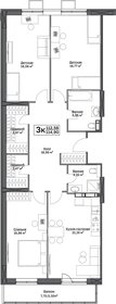 114,9 м², 3-комнатная квартира 13 673 336 ₽ - изображение 14