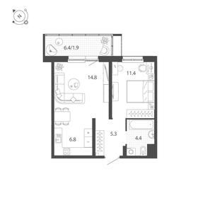 56 м², 2-комнатная квартира 5 200 000 ₽ - изображение 71