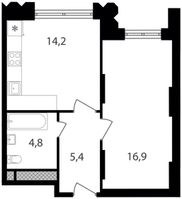 49 м², квартира-студия 12 250 000 ₽ - изображение 92