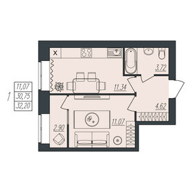 37,5 м², 1-комнатная квартира 2 690 000 ₽ - изображение 57