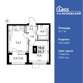 32,1 м², 1-комнатная квартира 11 395 500 ₽ - изображение 11