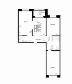 Квартира 82,9 м², 3-комнатная - изображение 1