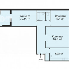 Квартира 59,7 м², 3-комнатная - изображение 3