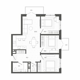 75 м², 4-комнатная квартира 12 535 000 ₽ - изображение 8