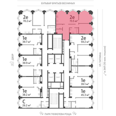 Квартира 73,5 м², 2-комнатная - изображение 2