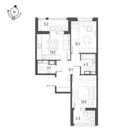58 м², 2-комнатная квартира 7 770 000 ₽ - изображение 9