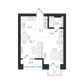 44 м², 2-комнатная квартира 4 700 000 ₽ - изображение 107