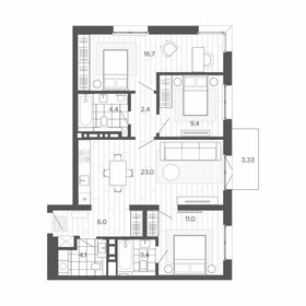 82,5 м², 4-комнатная квартира 12 676 000 ₽ - изображение 9