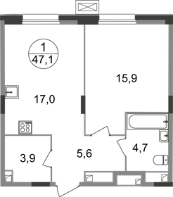 50,2 м², 1-комнатная квартира 11 149 696 ₽ - изображение 48