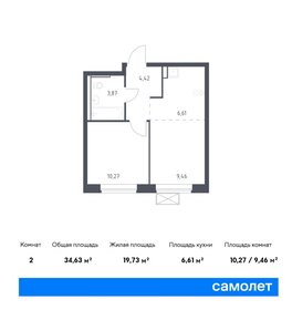 34,6 м², 1-комнатная квартира 7 845 272 ₽ - изображение 15