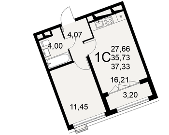 37,3 м², 1-комнатная квартира 6 200 000 ₽ - изображение 50