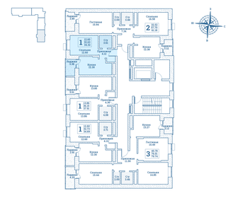 Квартира 34,3 м², 1-комнатная - изображение 2