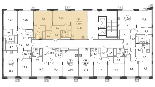 74,2 м², 2-комнатная квартира 18 655 732 ₽ - изображение 52