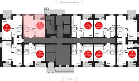 Квартира 34,7 м², 1-комнатная - изображение 2