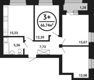 73,3 м², 3-комнатная квартира 8 501 640 ₽ - изображение 23