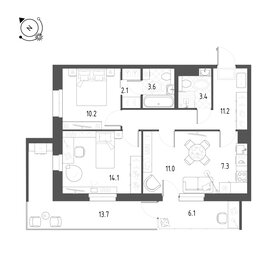 65,5 м², 3-комнатная квартира 12 000 000 ₽ - изображение 84
