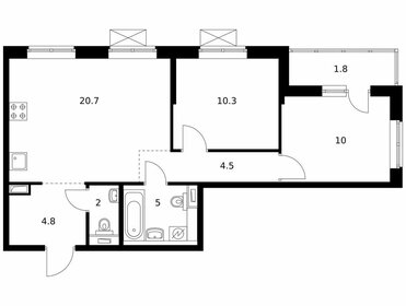 66,9 м², 3-комнатная квартира 9 000 000 ₽ - изображение 127