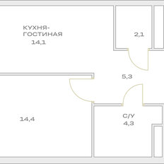 Квартира 40,2 м², 1-комнатная - изображение 2