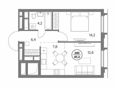 37,2 м², 2-комнатная квартира 13 000 000 ₽ - изображение 106