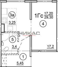 Квартира 29,3 м², 1-комнатная - изображение 1